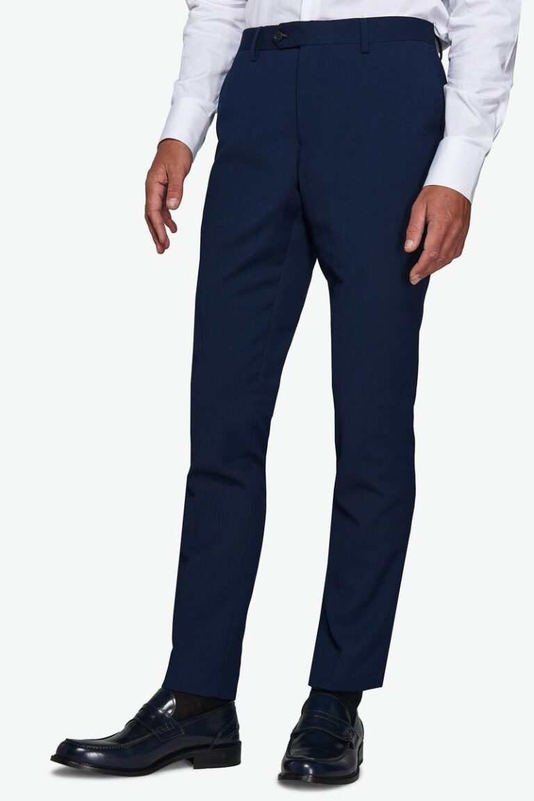 Plave muške pantalone za odelo