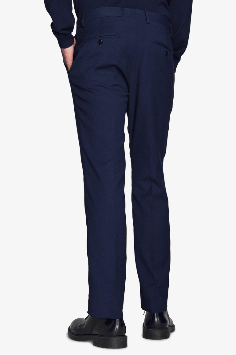 Plave muške pantalone za odelo