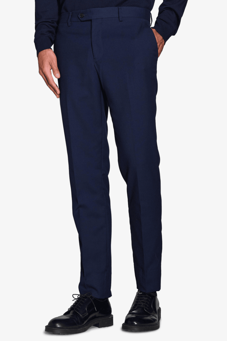 Plave muške pantalone za odelo