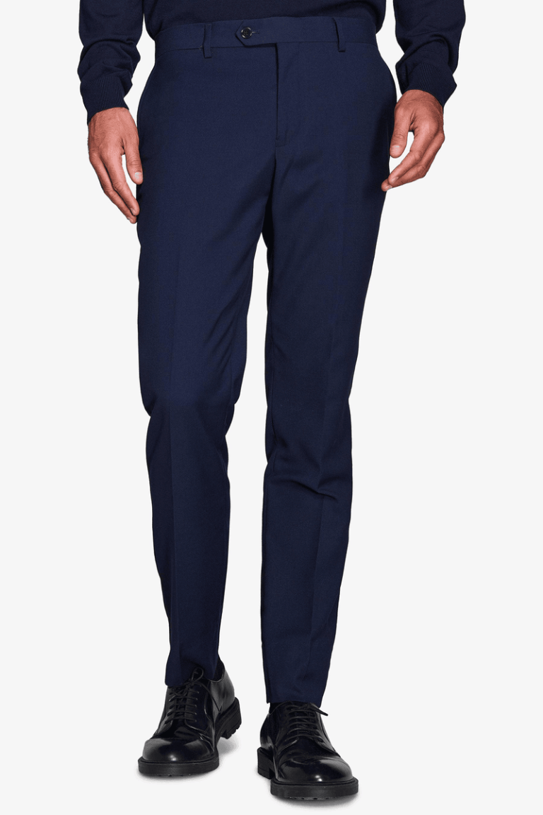 Plave muške pantalone za odelo