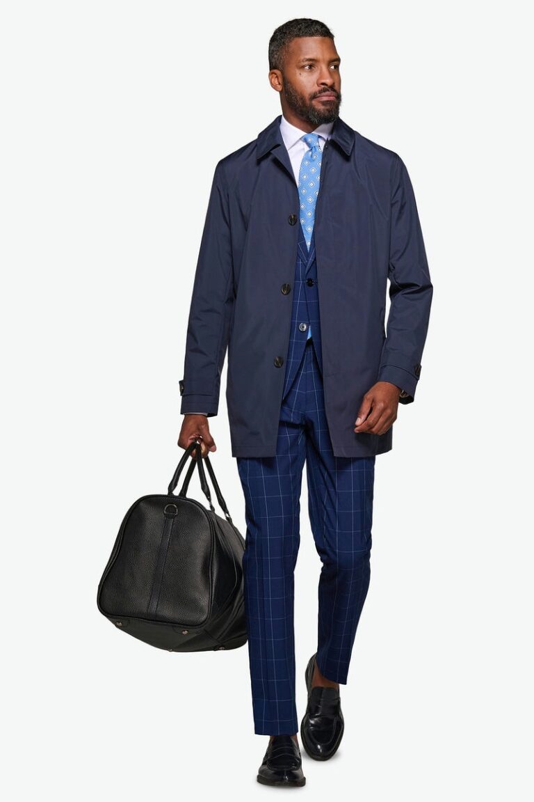 Svetloplavi Trench mantil
