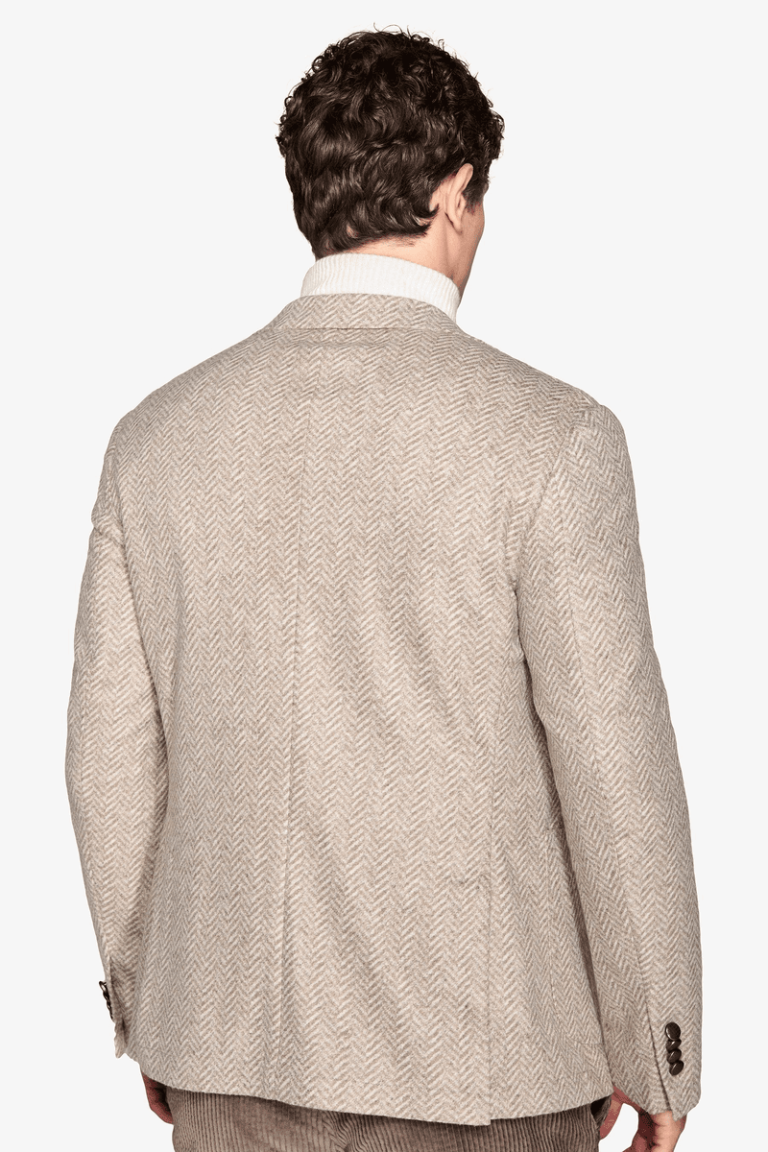 Bež sako Herringbone