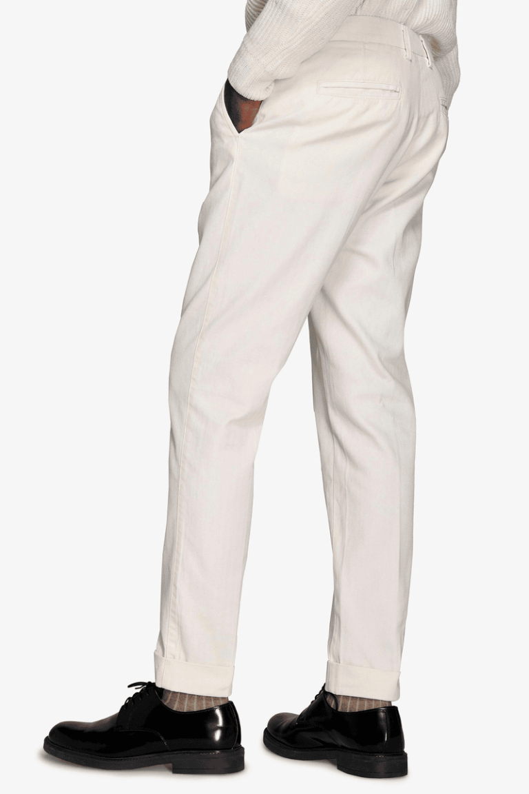 Cream Herringbone muške pantalone