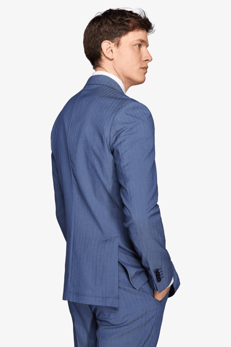 Herringbone sako kraljevsko plavi