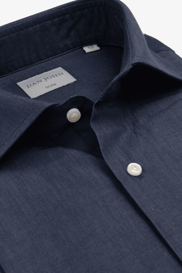 Slim fit košulja od gabardina sa denim efektom