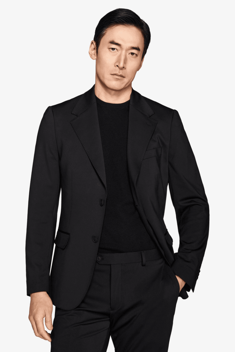 Crni slim fit sako Trevi
