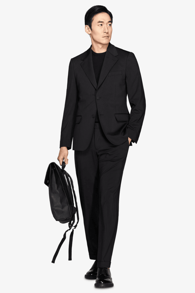 Crni slim fit sako Trevi