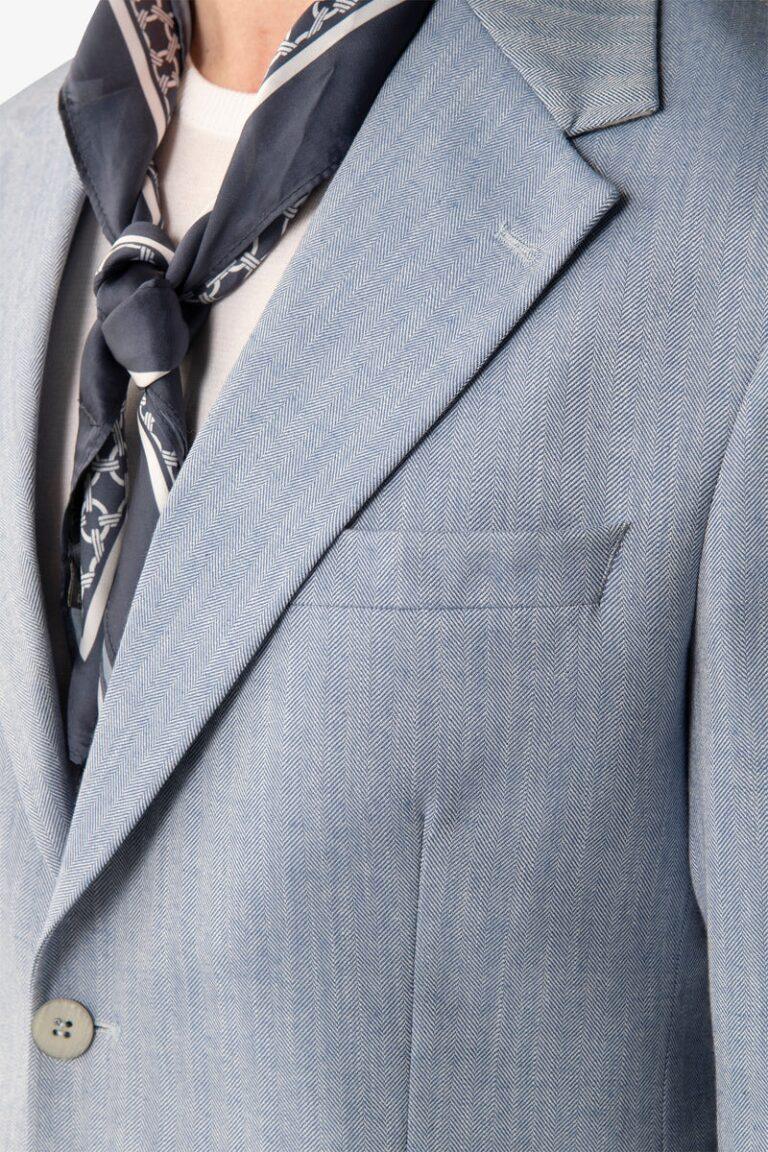 Sako Herringbone svetloplavi