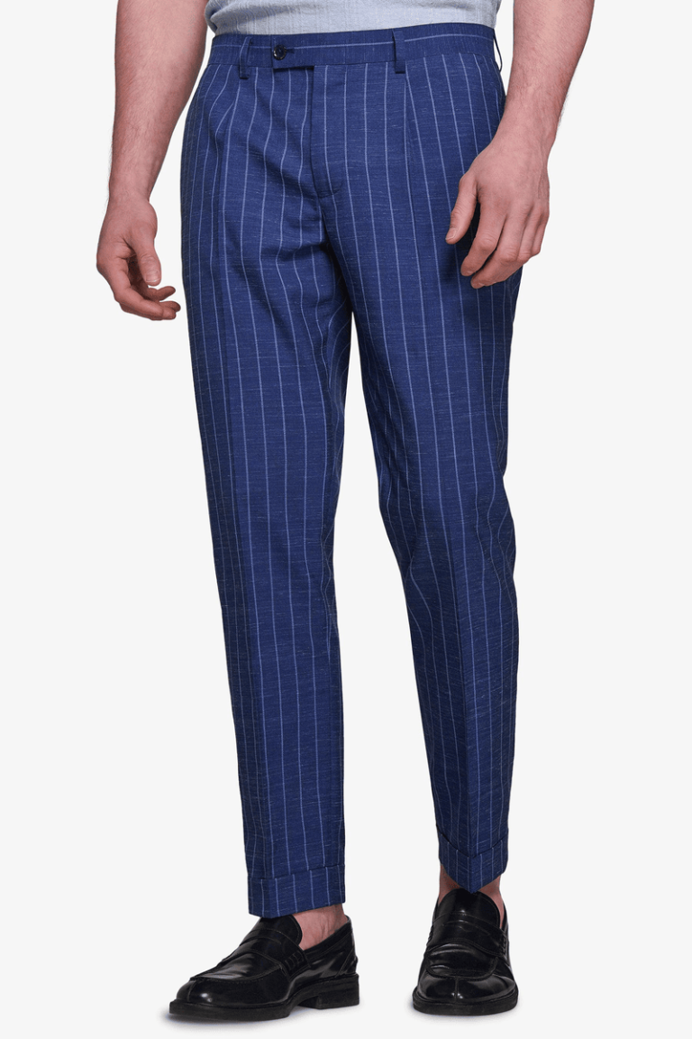 Muške pantalone na pruge Melange