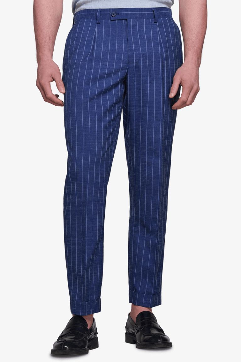 Muške pantalone na pruge Melange