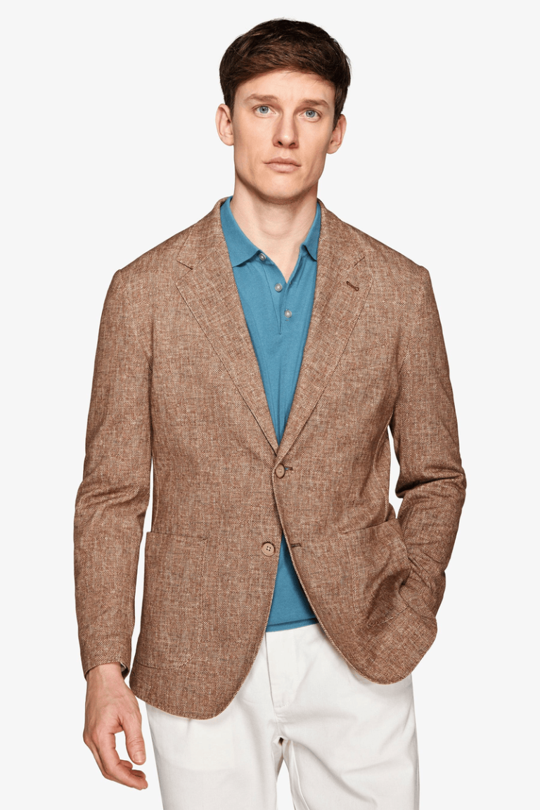 Herringbone Tobacco muški sako