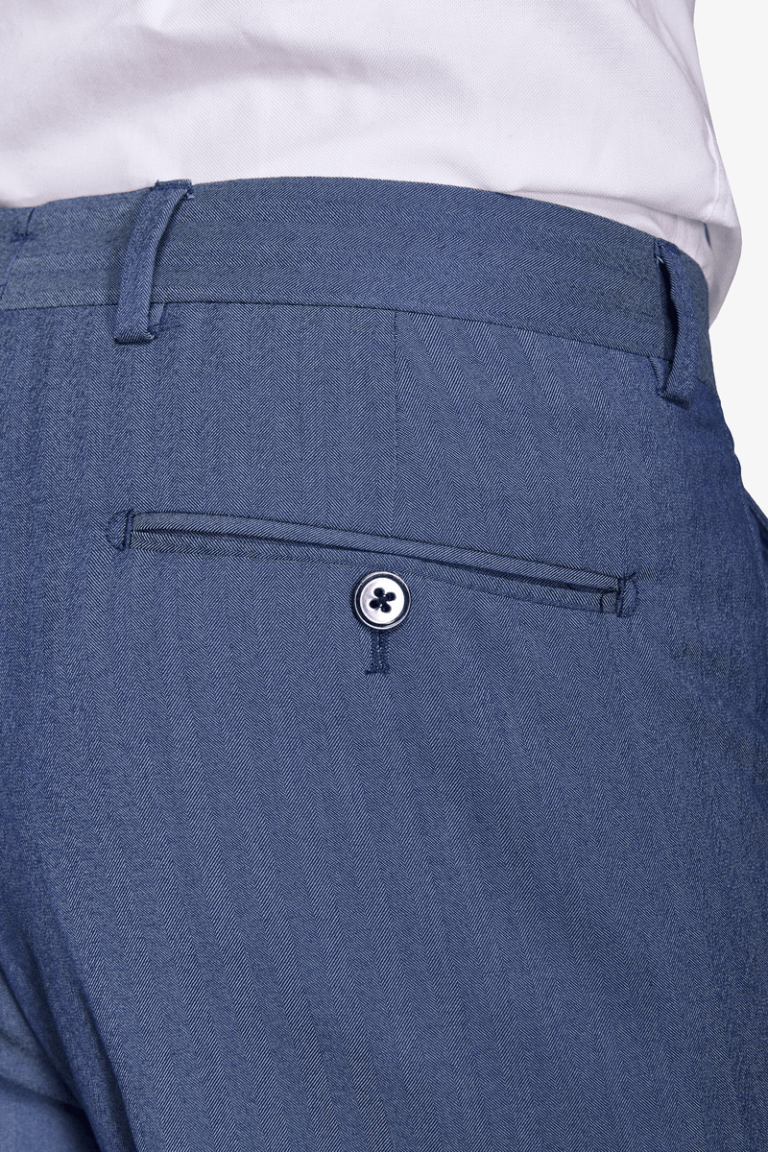Herringbone pantalone kraljevsko plave