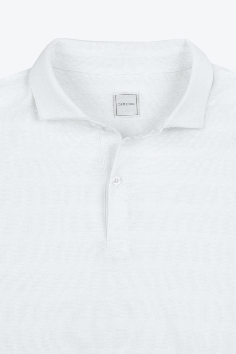 Bela polo majica na micro pruge