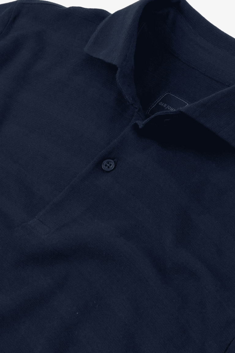 Plava polo majica na micro pruge