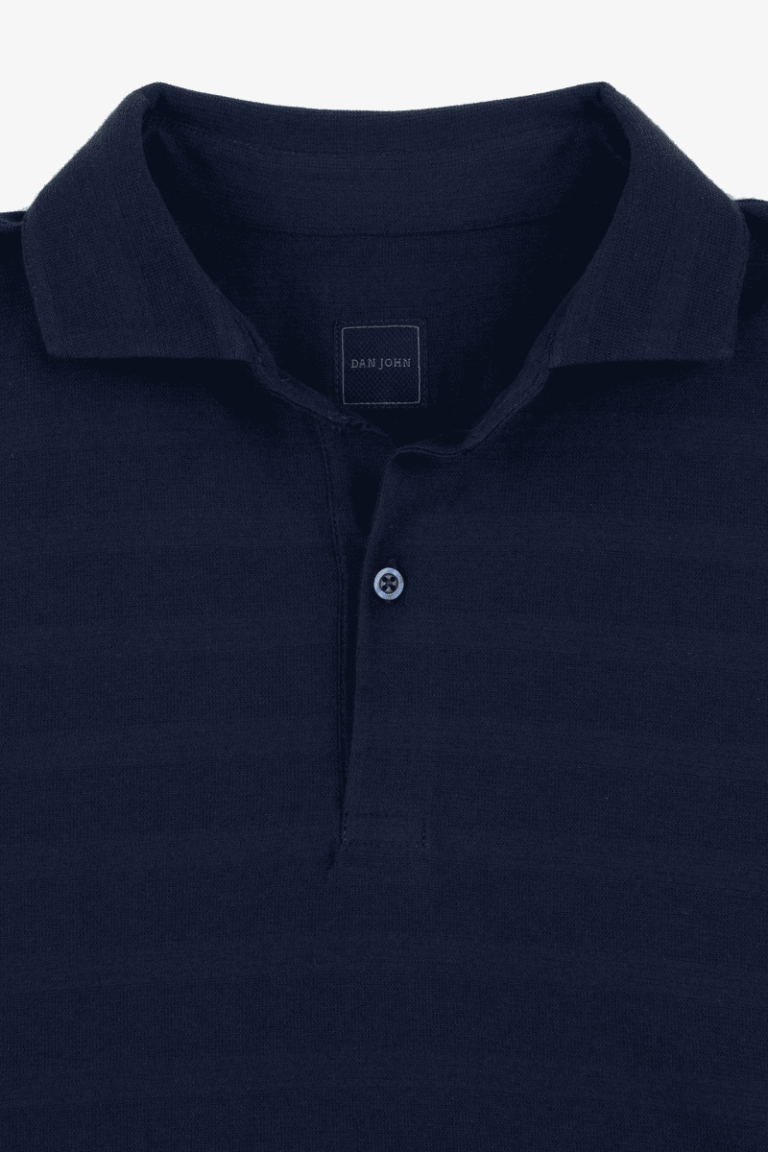 Plava polo majica na micro pruge