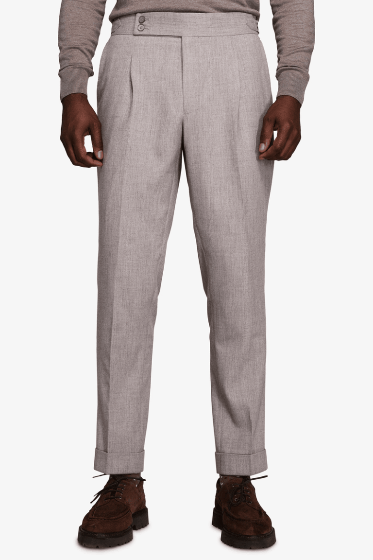 Taupe pantalone od flanela