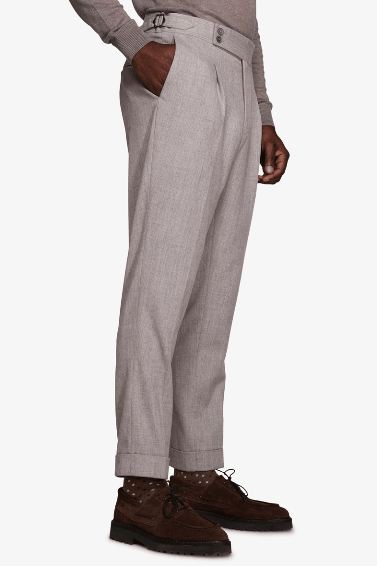 Taupe pantalone od flanela