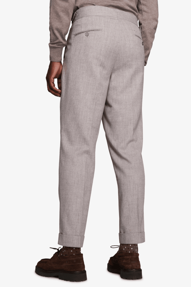 Taupe pantalone od flanela
